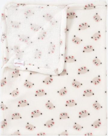 Liegelind Baby-Newborn-Decke aus Fleece in Beige mit Animal-Print, Breite: 75 cm, Länge: 95 cm