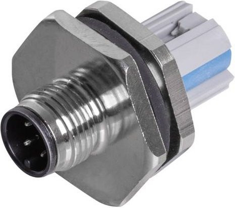 Weidmüller Rundsteckverbinder Stecker gerade, 4-polig, silber, 3150940000 - Bild 1