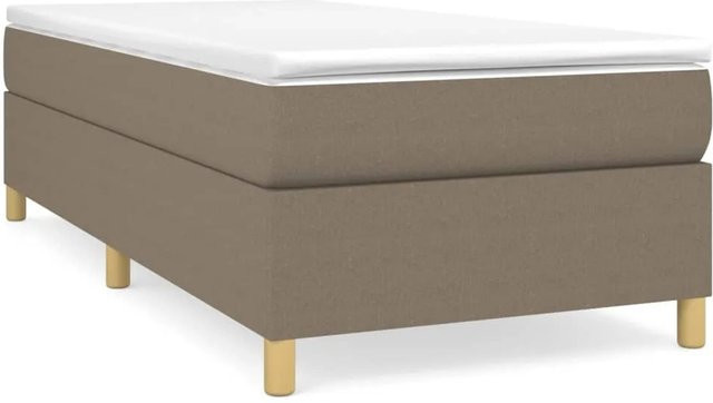 vidaXL Boxspringbett aus Stoff in Taupe, B/T: 100 x 200 cm - Bild 1