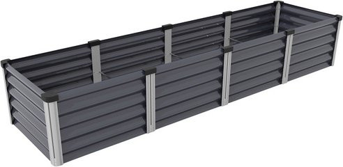 VITAVIA Hochbeet Meta In+Out 401 L aus Zincalume in Grau, B/H/L: 244,7 x 40,3 x 64,67 cm - Bild 1