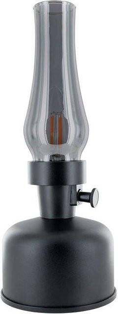 Schwaiger Retro Tischleuchte TILA1803 Schwarz dimmbar mit Akku und Edison LED Filament - Bild 1