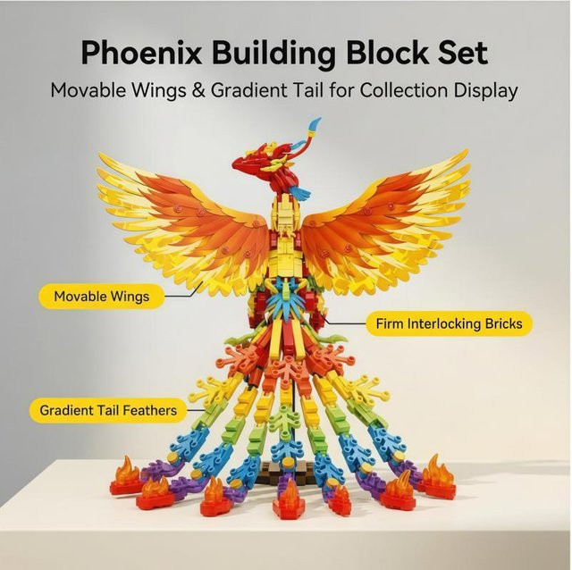 PHOENIX Flammen-Phönix Fabelwesen Modellset, ab 14 Jahren - Bild 1