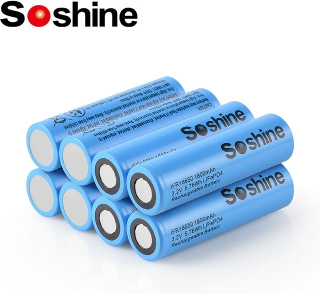 Soshine LiFePo4 Akku 18650 mit 1800mAh und 3,2V in Blau - Bild 1