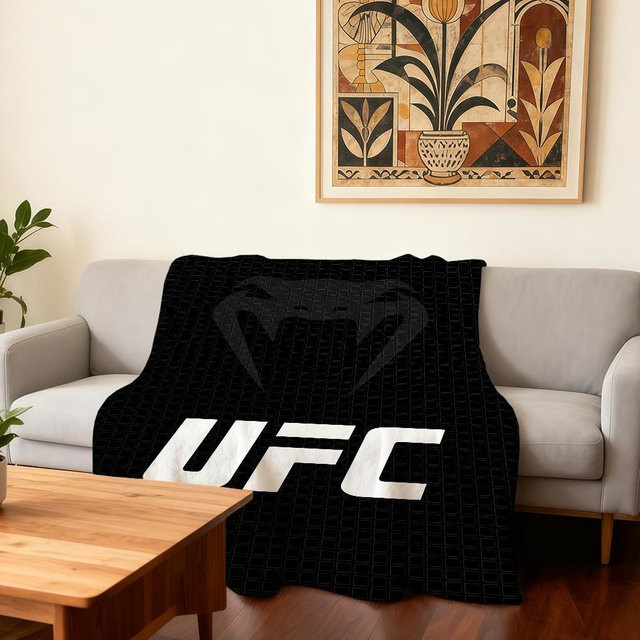 Doja Home Boxkampf Plüsch Überwurfdecke Schwarz B/H: 127 x 152,4 cm - Bild 1