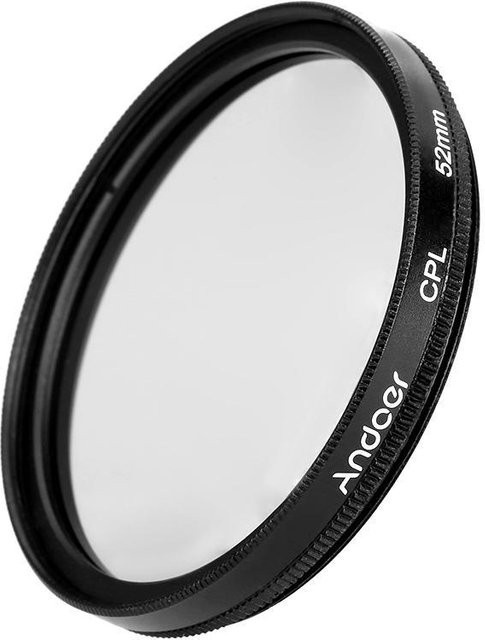 Andoer Digital Slim CPL Zirkularpolarisator Polarisationsglasfilter für Canon Nikon Sony DSLR in Weiß, Durchmesser: 52 mm - Bild 1