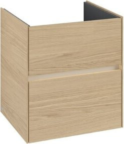 V&B Waschtischunterschrank Collaro mit Waschtisch und LED-Beleuchtung, B/T/H: 56,1 x 48,0 x 61,0 cm, Farbe: Nord Oak - Bild 1