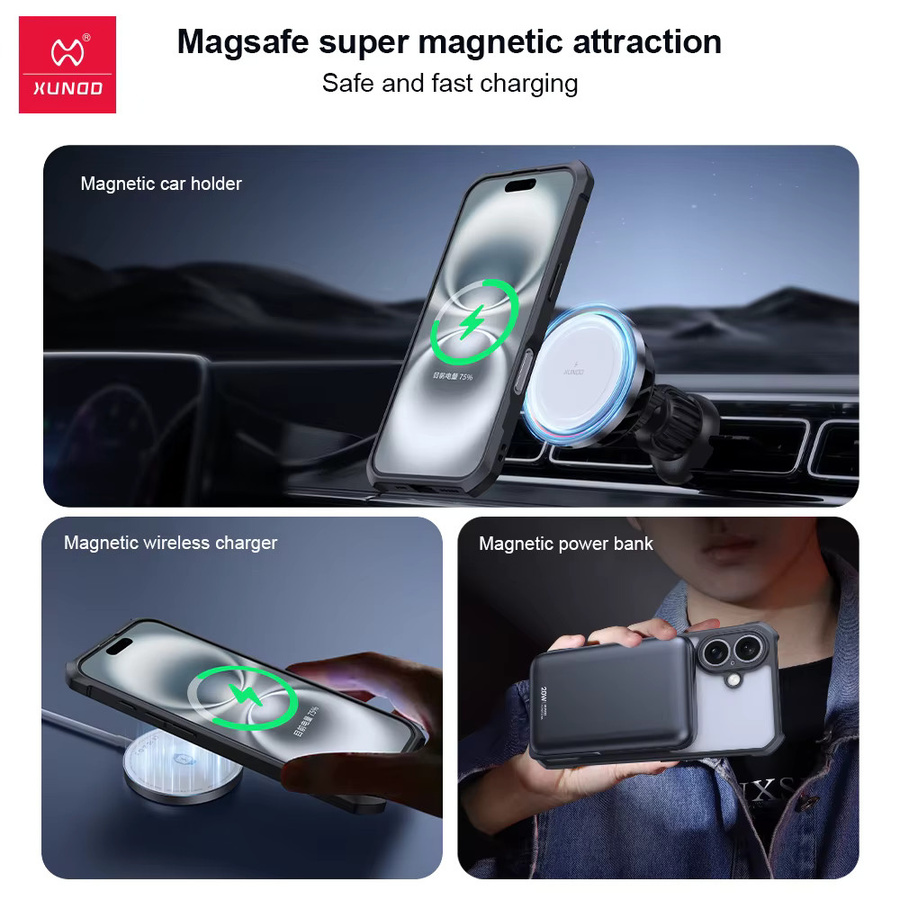Xundd Magnetische Hülle mit 360 Grad Schutz und Spin Holder für Samsung Galaxy S26 Ultra S25 Ultra S24 Ultra S26 Plus Stoßfeste Airbag Schutzhülle - Bild 5