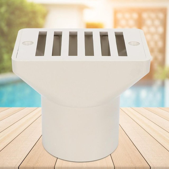 mfySpace Schwimmbadwasser Überlauf Auslass Hauptablauf Abdeckung Ersatzfitting 2in, Weiß - Bild 1