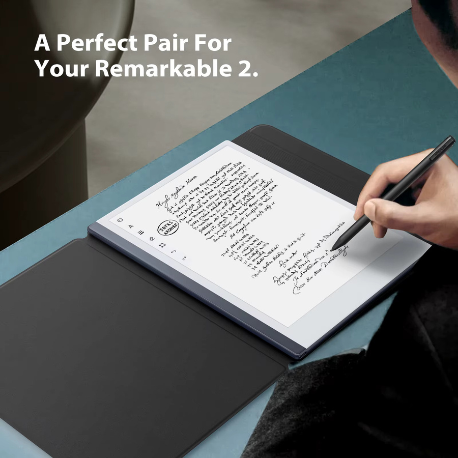 Moko Schutzhülle für Remarkable 2 mit 2-Tablett-Design, ultra dünne Magnet-Hülle mit integriertem Stifthalter, leichte Buch-Folio-Hülle in Braun - Bild 5