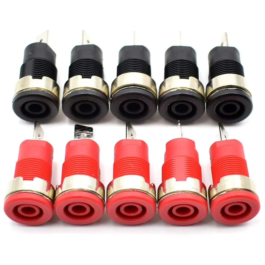 FRHY 10 Stück isolierte Bananenbuchsen 4 mm für die Panelmontage als Polklemmen für Multimeter-Messleitungen und Audiogeräte - Bild 2