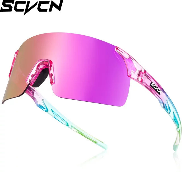 SCVCN Sonnenbrille Sport, Unisex, Kunststoff, Wrap - Bild 1