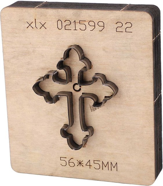 TOMTOP JMS Querschneidstempel aus legiertem Stahl mit Holzplatte für DIY Handarbeiten, beige - Bild 1