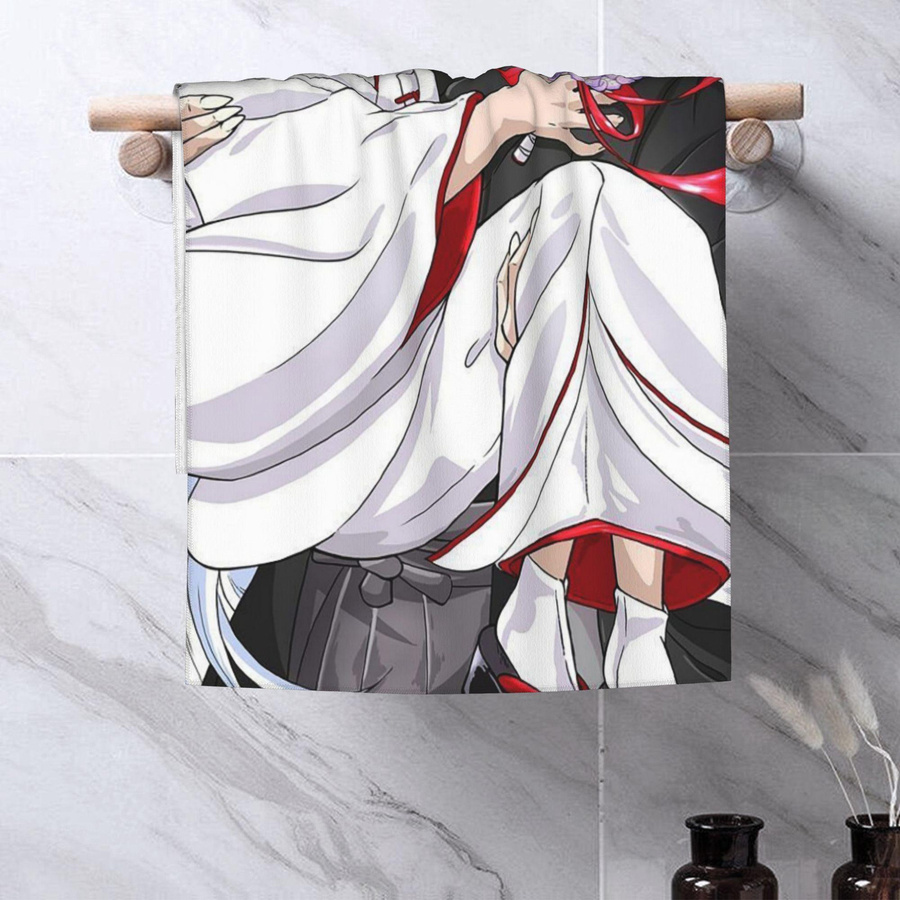 Ka Chen Muxi Baumwollhandtuch Inuyasha Sesshomaru Manga Design, weiß/mehrfarbig, Breite: 30 cm, Höhe: 60 cm - Bild 3