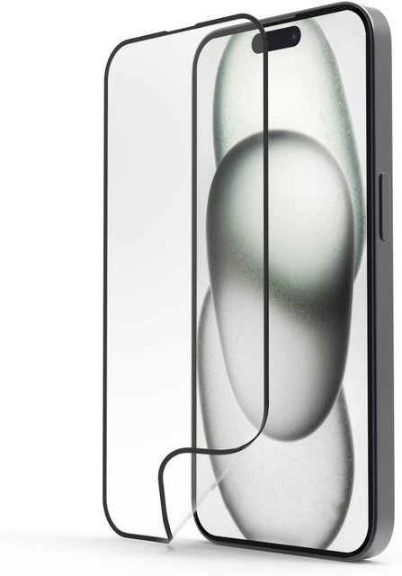 Super Hybrid Handy-Schutzglas für Apple iPhone 15, transparent mit Montagehilfe - Bild 1
