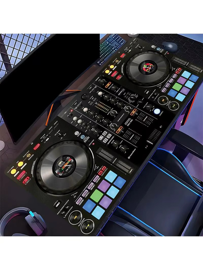 Rutschfestes DJ-Mixer-Tischpad in Schwarz für Home-Studio und Gaming, Breite: 90 cm, Tiefe: 40 cm - Bild 5