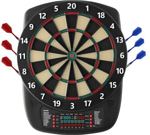 VEVOR Elektronische Dartscheibe mit Farb-LCD-Punkteanzeige