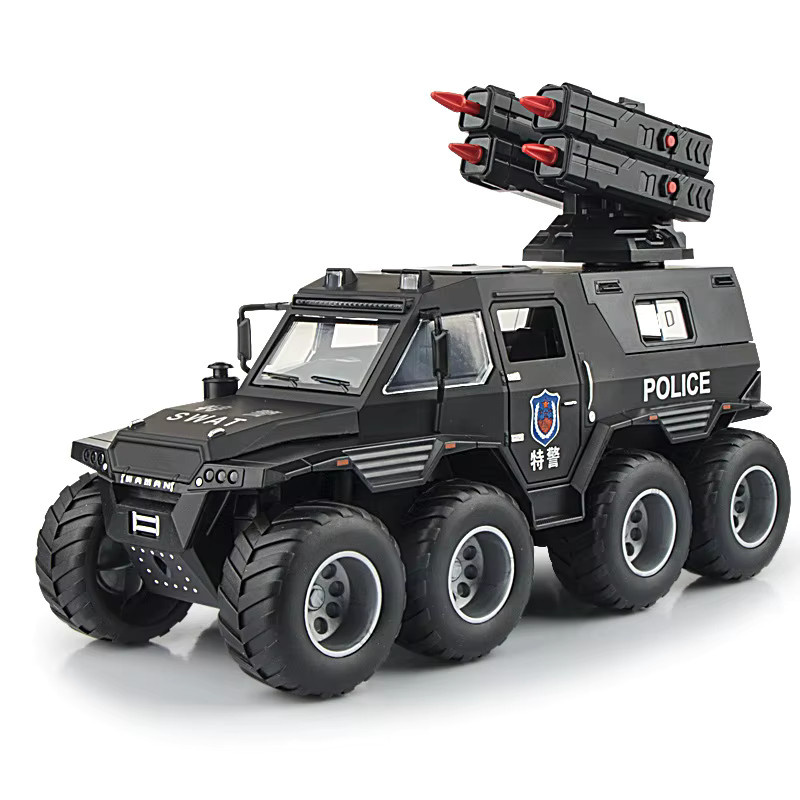 WELLY Eroberer Schamanen gepanzertes Polizeiauto, Legierungsmodell, 1:24, mit Licht und Sound - Bild 2