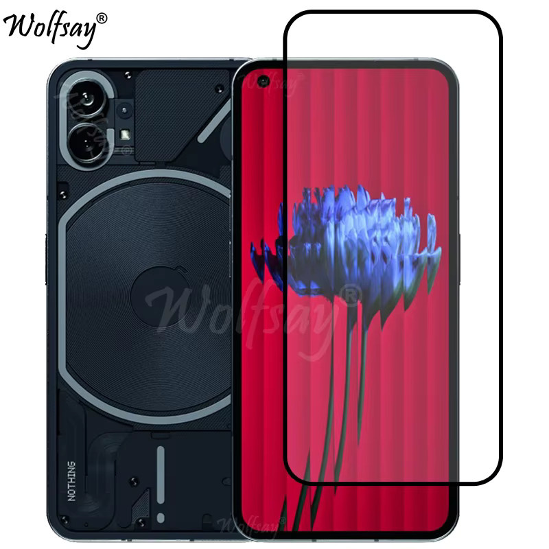 Displayschutzfolie aus gehärtetem Glas für Nothing Phone 1, Nothing Phone 2 und Nothing Phone 2a, transparent mit Kameraglas und Kleber - Bild 2