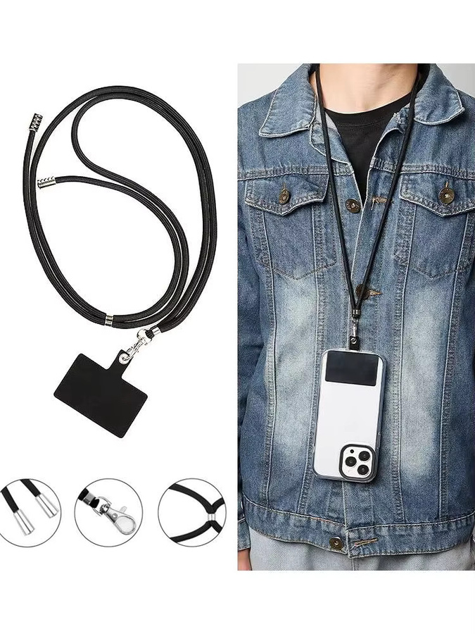 BRYNTHORX Universelles Handy-Umhängeband aus Nylon in Schwarz, Verstellbares Sportliches Nackenband als Anti-Verlust-Lanyard für dein Mobiltelefon - Bild 6