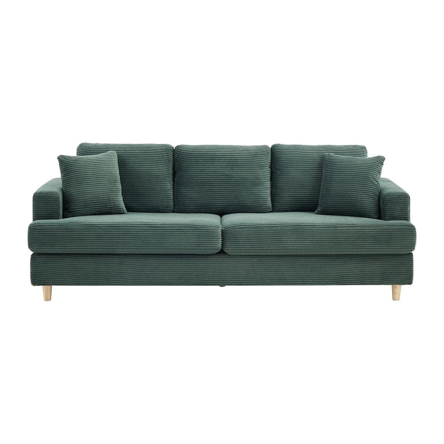 Yocaba Sofa in Grün mit Cord-Velours-Bezug ohne Schlafmöglichkeit - Bild 2