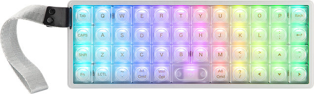 EPOMAKER Luma40 Mechanische Tastatur mit 40% Ortholinearem Layout, CNC Metall Gehäuse, VIA-Unterstützung, Kabellos via Bluetooth und 2,4GHz oder Kabelgebunden, Silber/Weiß - Bild 1