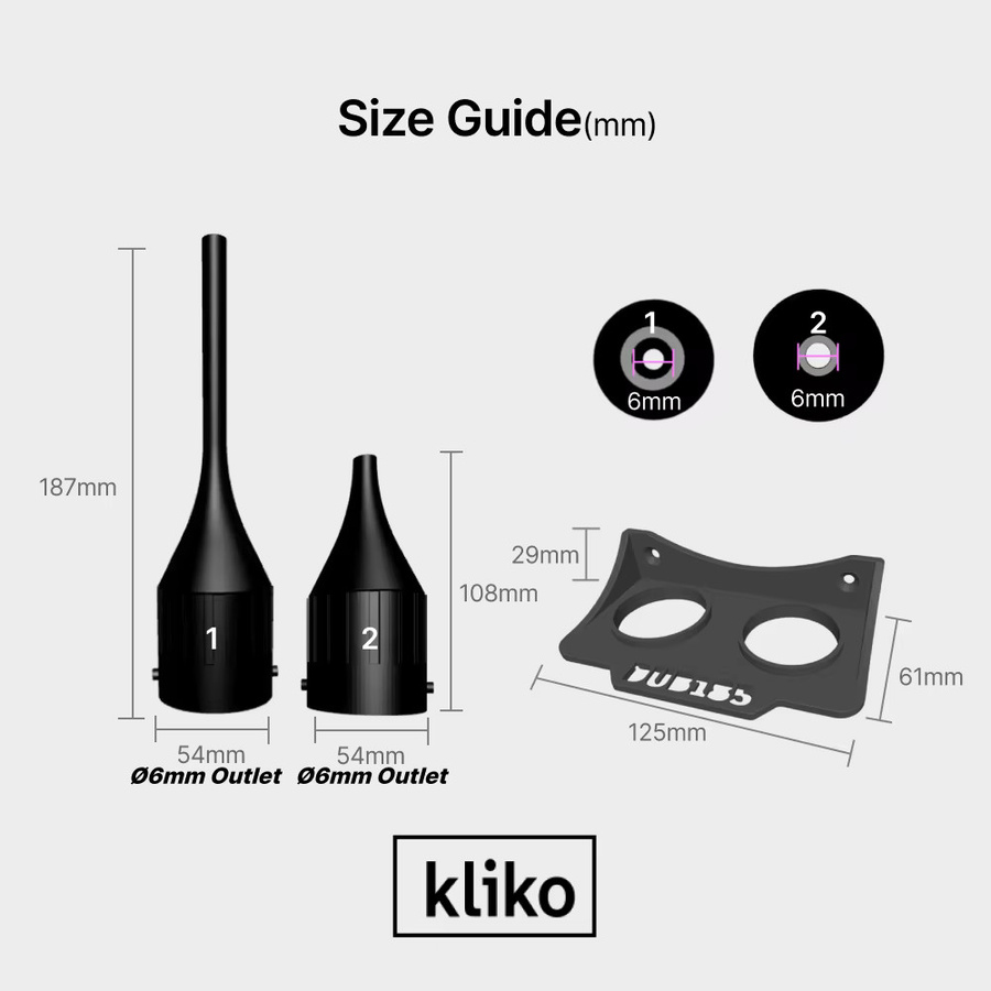 Makita Düsen- und Wandhalterungsset für DUB185Z mit 6 mm schmaler Düse in Schwarz - Bild 4