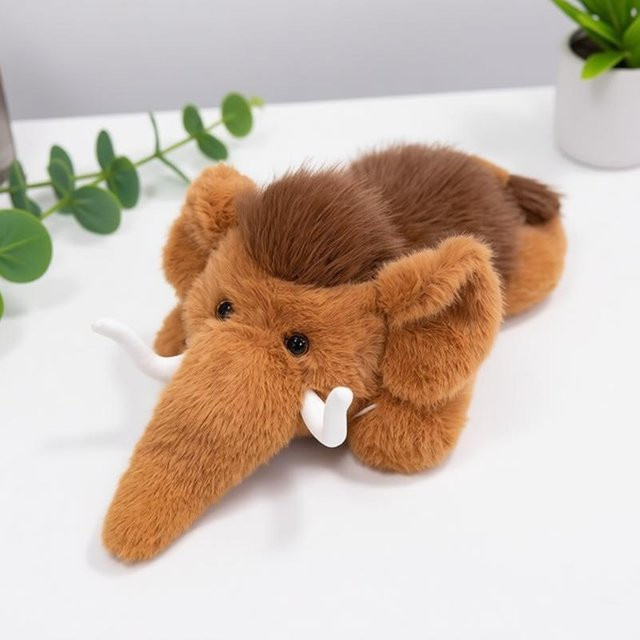 Yiran Health & Beauty Mammut Plüschtier, Tierkissen, 35cm - Bild 1