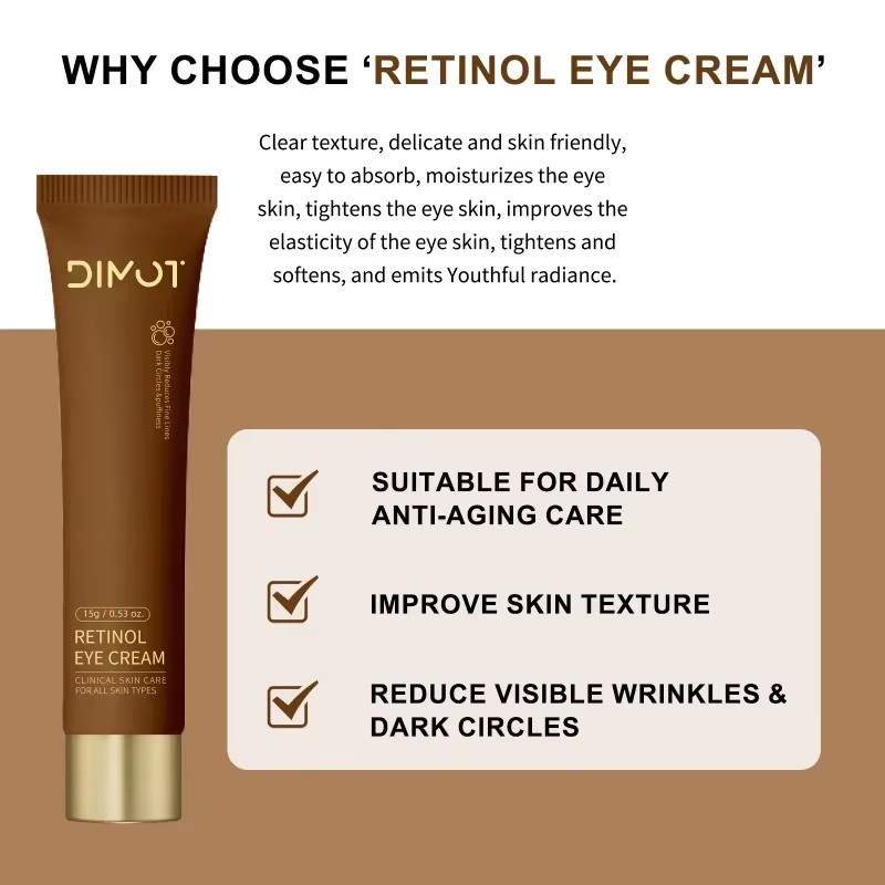 DIMOT Augencreme mit Retinol und Glycerin, Reife Haut, Unisex - Bild 4