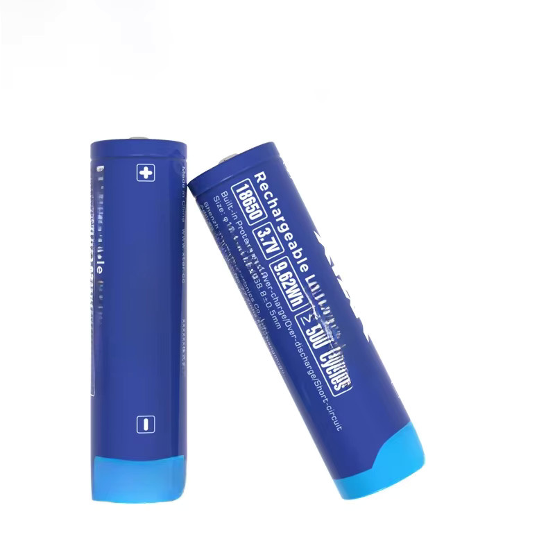 XTAR Li-Ionen-Akkus 18650 mit Schutzplatine, 3,7 V, 2600 mAh, Blau - Bild 1