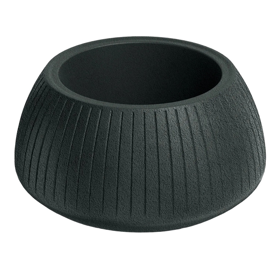 Prosperplast Blumentopf Coro Bowl modern gerippt Charcoal Durchmesser: 20 cm, Höhe: 40 cm - Bild 2