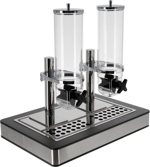 VEGA Müslispender Fundale doppelt, GN 1/1, 2x 4l, Edelstahl und Kunststoff, Anthrazit/Silber/Transparent, B: 42,5 cm, T: 63,0 cm, H: 64,7 cm - Bild 1