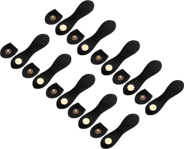 GoolRC 10 Sets Aufnähbare Leder-Druckknopf-Schnappverschlüsse für DIY Handarbeit in Schwarz - Bild 1