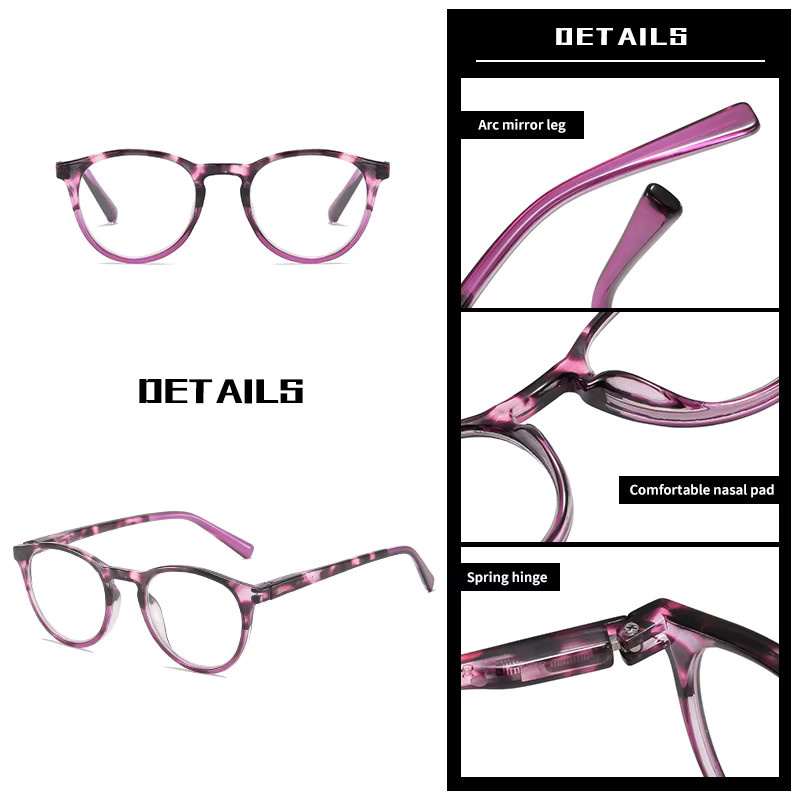 Oyalie Lesebrille, Rund, Vollrand, Kunststoff, Floral - Bild 2