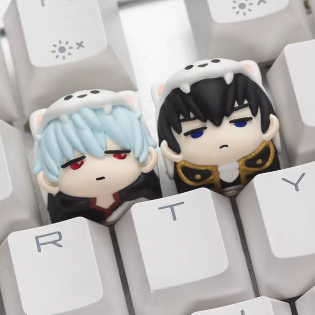 Artisan Keycaps Anime Gintama Sakata Gintoki und Hijikata Toushirou für mechanische Tastaturen, Mehrfarbig - Bild 1