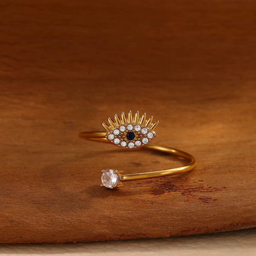 BAUTOBVC Ring, Edelstahl, Gold, Zirkonia, Damen - Bild 2