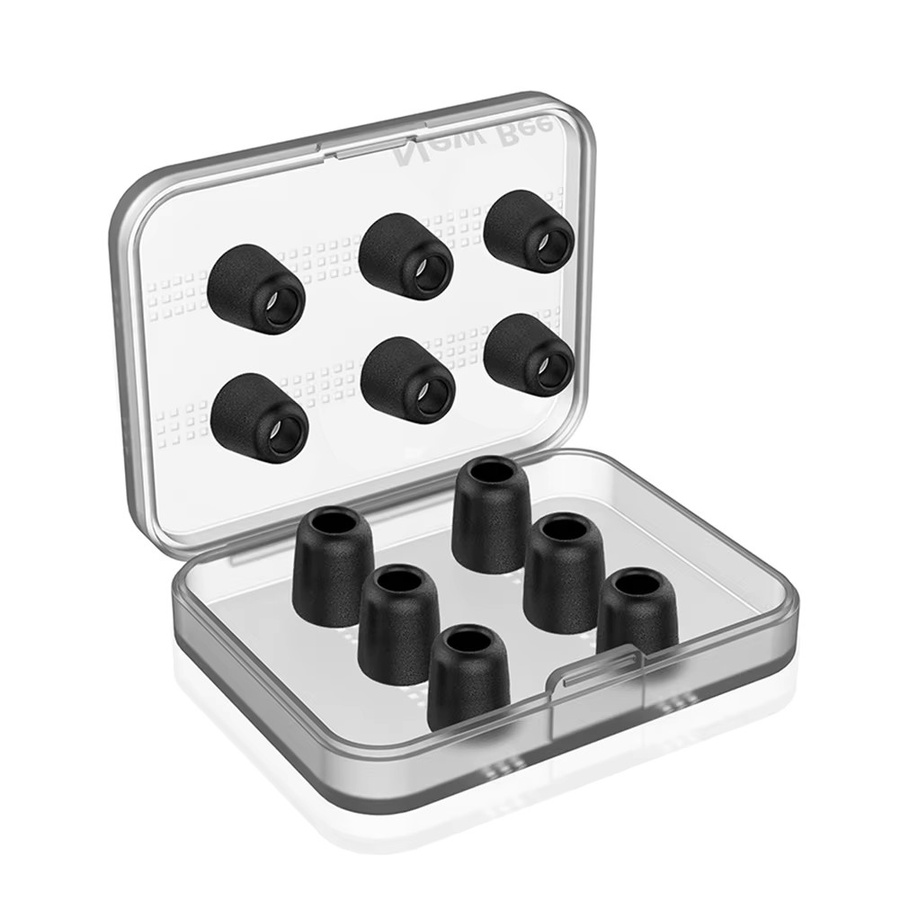 KZ Ohrstöpsel aus Memory-Schaum und Silikon für In-Ear-Kopfhörer, geräuschisolierend, in Schwarz oder Rot, S/M/L - Bild 1