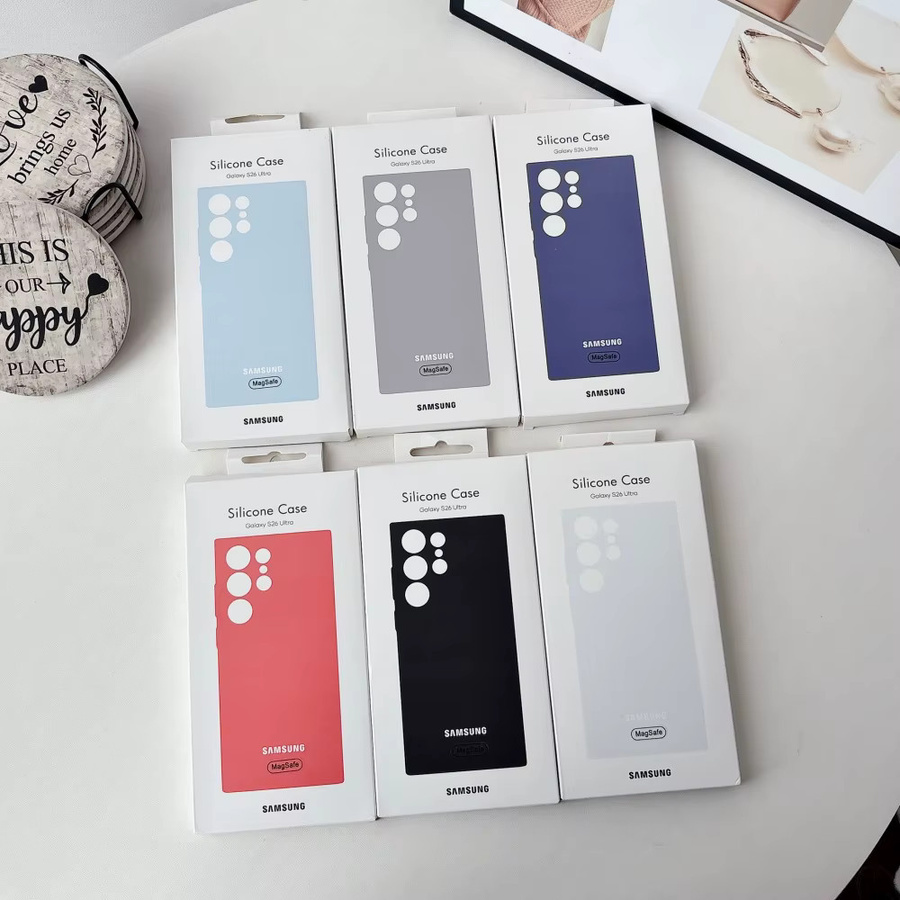 Magnetische Silikon Schutzhülle für Samsung S26 und S26 Ultra sowie S25 und S25 Ultra mit MagSafe Kompatibilität, stoßfest, in Blau oder Lila - Bild 1