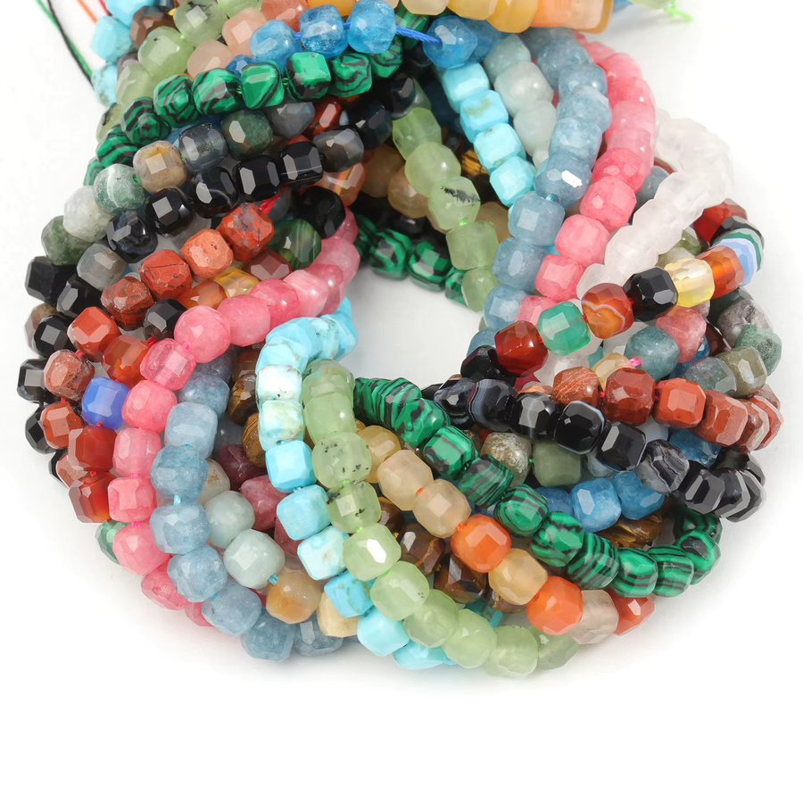 AOHAYOOMQ Perlen Naturstein Onyx Türkis Aquamarin, 5 mm, Bunt, Unisex - Bild 4