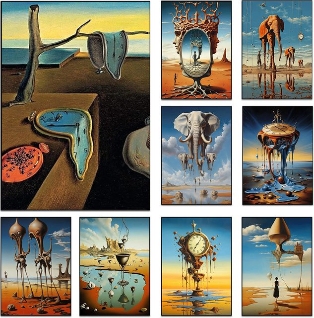 Salvador Dali Gemäldedruck Potdemiel als surrealistisches Wandkunst Poster in Mehrfarbig, Abstrakt und Modern - Bild 1