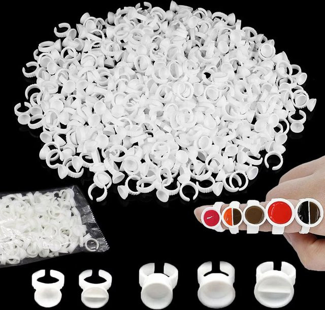 Usiriy Microblading Tattoo Ink Ring Cup Caps, Pigmenthalter - Bild 1