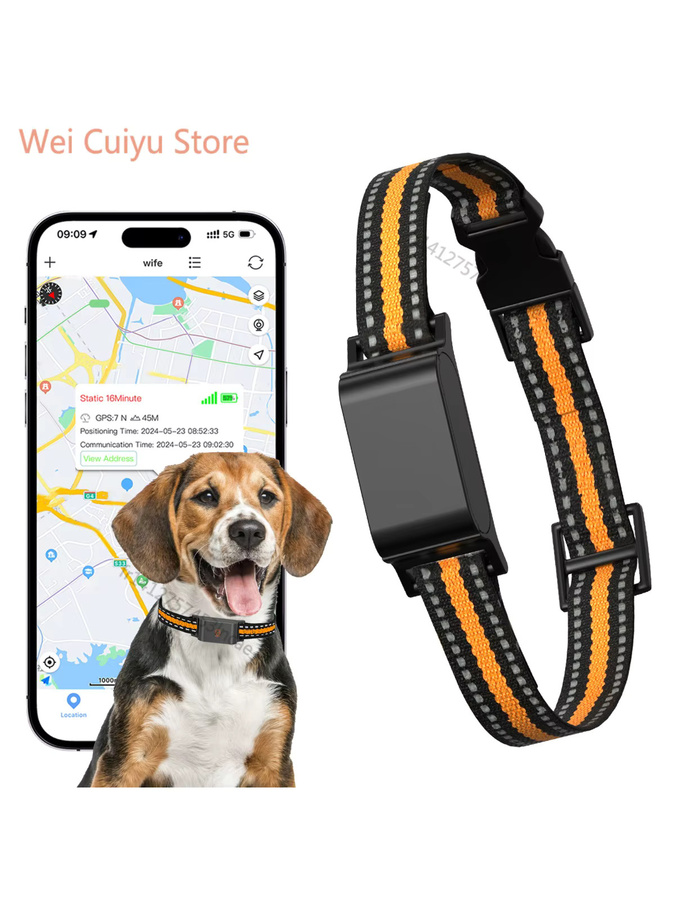 NUOYING IP67 Wasserdichtes Mini 4G GPS Tier-Tracking-Halsband zur Echtzeit-Ortung für Hunde und Katzen - Bild 6