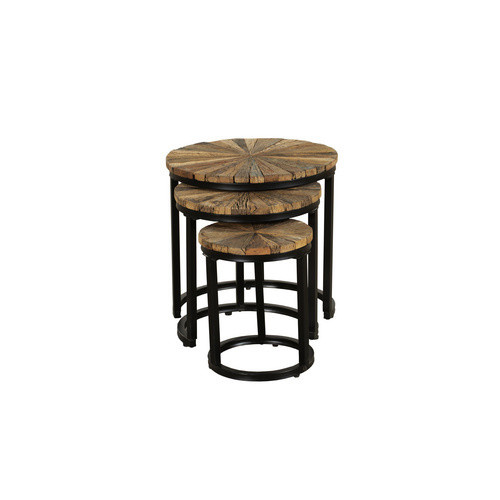 GARDEN PLEASURE Beistelltisch MANDYA aus Stahl in Braun, B/T/H: 46 x 46 x 45 cm - Bild 3