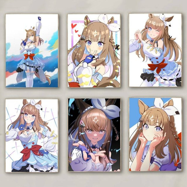 Uma Musume Pretty Derby Wandkunst Poster Druck Mandel Auge HD Bild für Wohnzimmer und Schlafzimmer - Bild 1