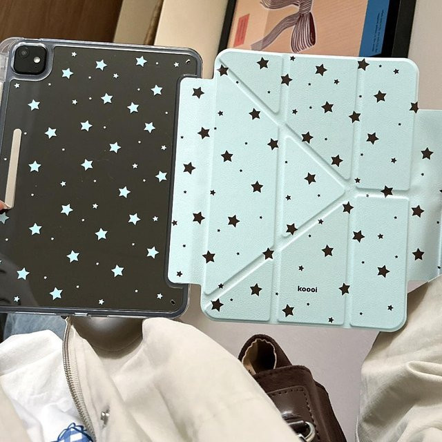 Apple iPad Hülle mit Bleistifthalter in Azurblau für iPad Pro, iPad Air und iPad Mini - Bild 1