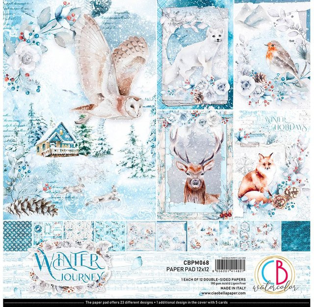 Ciao Bella Scrapbook-Papier Winter Journey in Multicolor - Bild 1