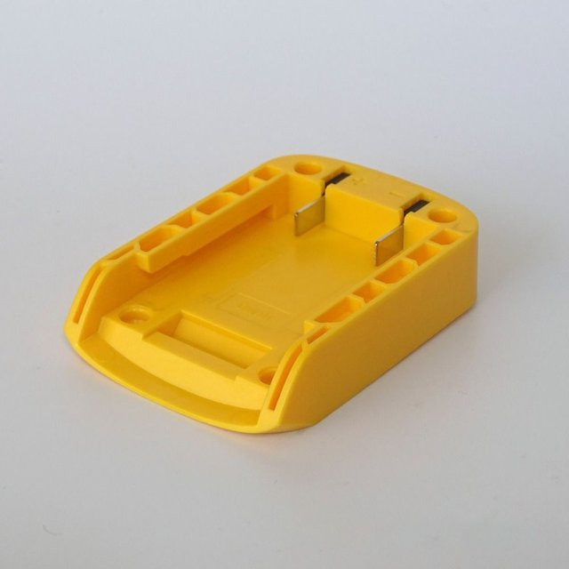 Kuanfan DIY-Adapter Gelb als tragbarer Haltersockel für 18-V-Lithiumbatterien von Makita, DeWalt, WORX und Milwaukee - Bild 1