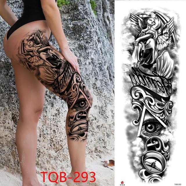 Temporäre Tattoo-Ärmel Flower Love, Unisex - Bild 1