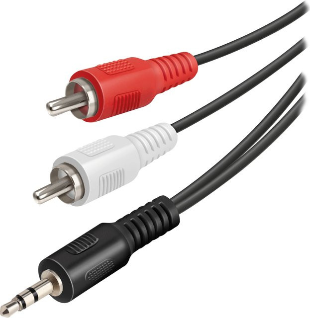Vivanco Audiokabel 3,5-mm-Klinke auf Cinch in Schwarz, Länge: 1,5 m - Bild 1