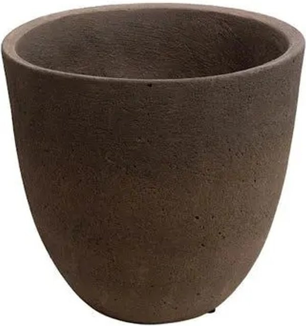 Schweng Blumentopf aus Zement in Dunkelbraun, rund, für den Außenbereich, B/T/H: 33 x 33 x 32 cm - Bild 1