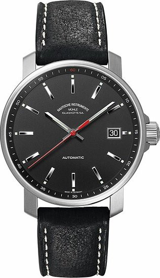 Mühle Glashütte Armbanduhr, Automatik, Edelstahl, Leder, Herren - Bild 1